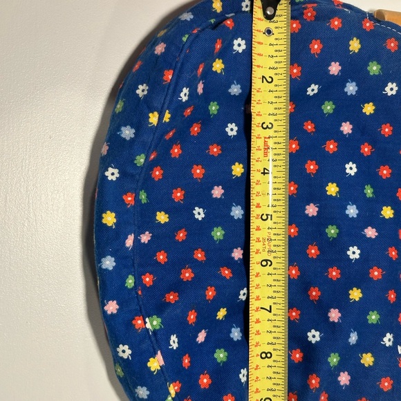 Vintage Wood Frame Purse Floral Fabric Handbag Boho Retro 1970s - Picture 6 of 13